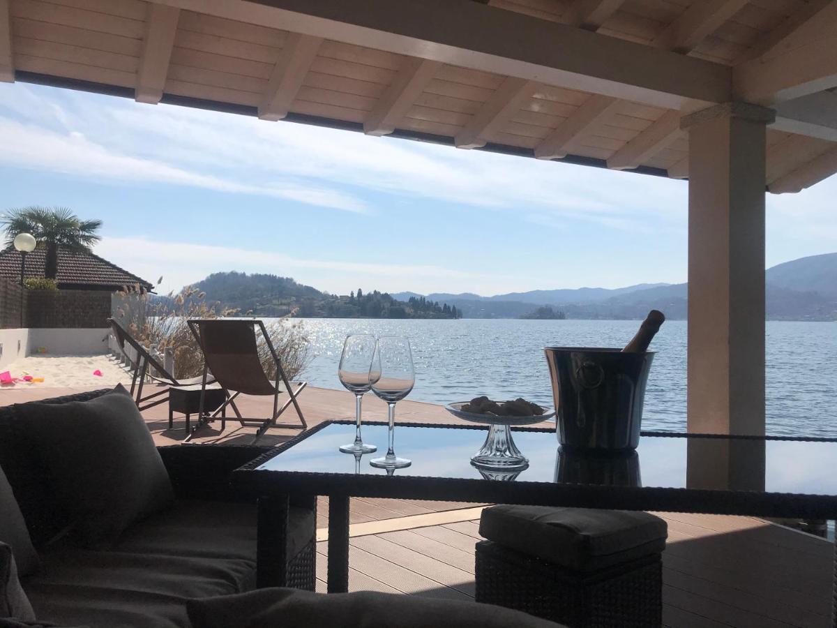 La Playa Cottage Con Spiaggia Privata Pettenasco Kültér fotó