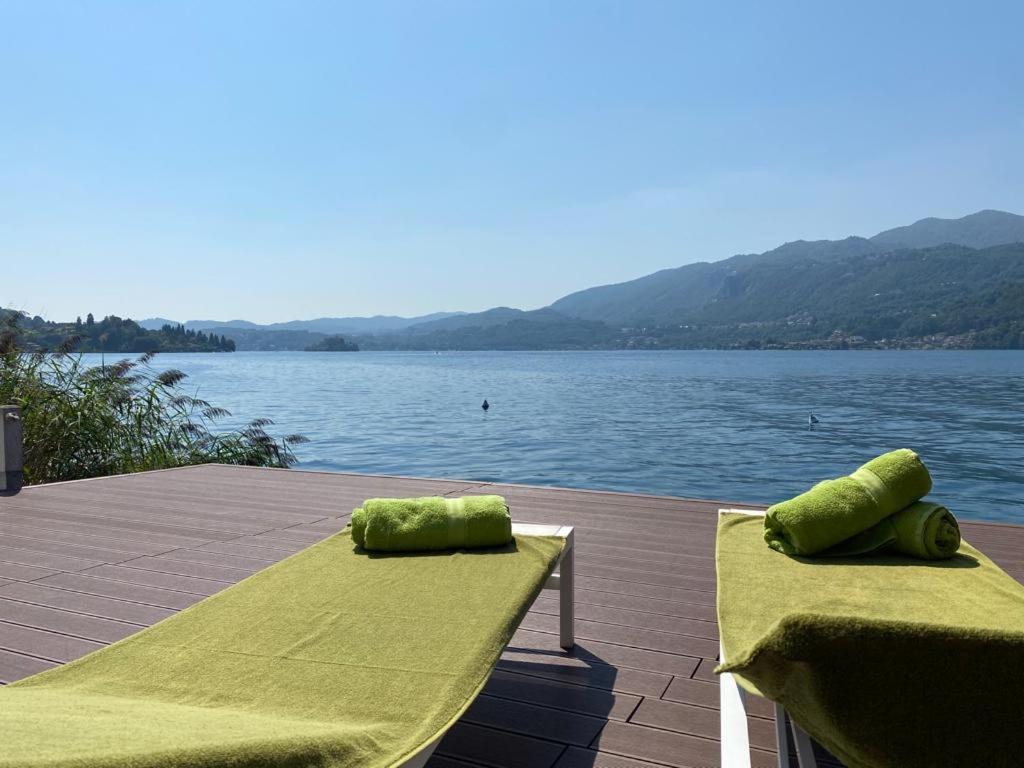 La Playa Cottage Con Spiaggia Privata Pettenasco Kültér fotó