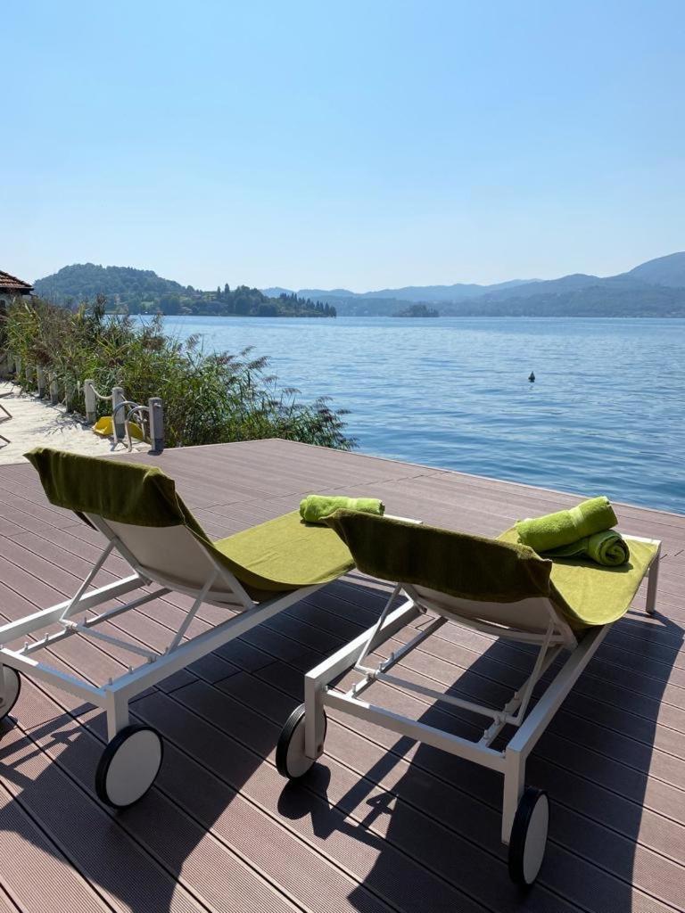 La Playa Cottage Con Spiaggia Privata Pettenasco Kültér fotó
